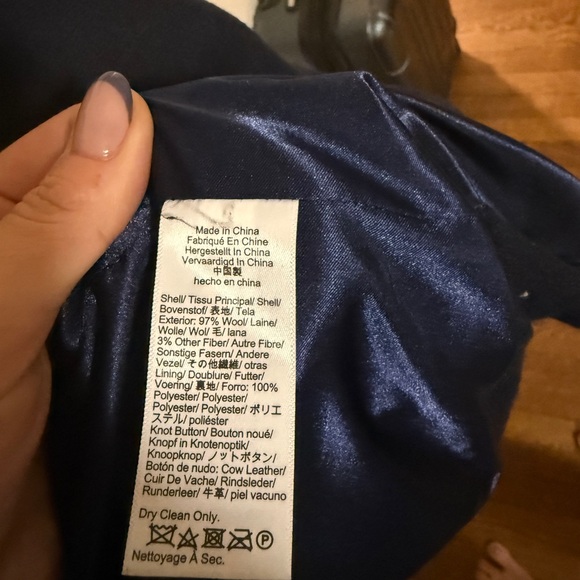 J. Crew Women's Melton Classic Navy Pea Coat - Picture 5 of 7